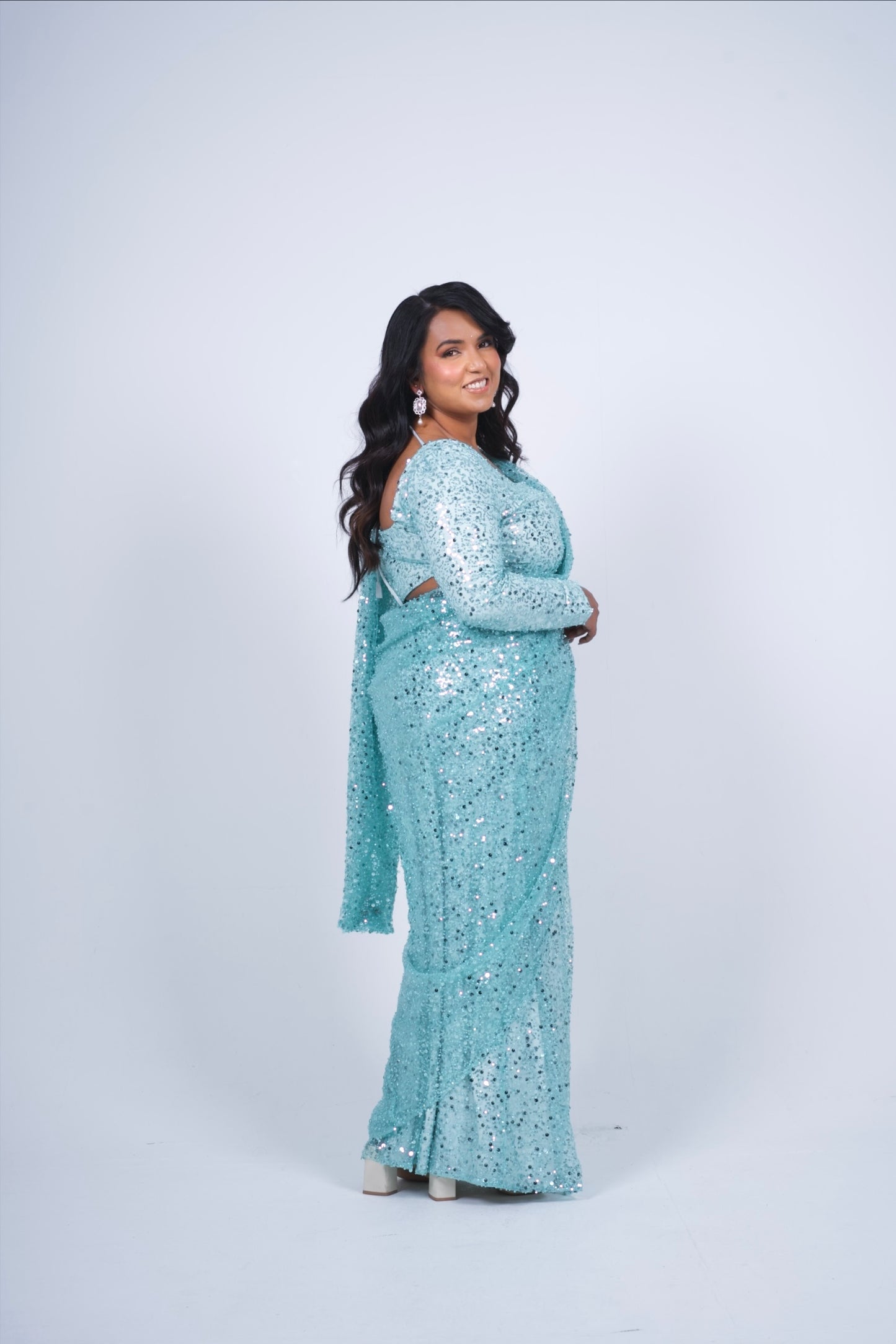 Mineera Saree - 'Neer' Blue